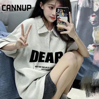 CANNUP เสื้อยืดผู้หญิง สะดวกสบาย และทันสมัย A23K05E