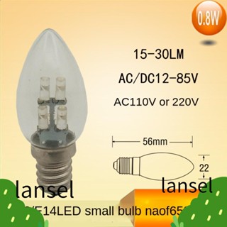 Lansel หลอดไฟ LED 4 ดวง E12 คริสตัล สีขาวอบอุ่น 0.8W 3000K 6500k ขนาดเล็ก