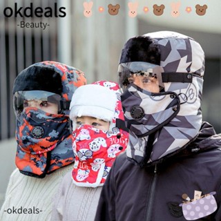 OKDEALS หมวกกีฬา ระบายอากาศ แบบหนา ให้ความอบอุ่น แฟชั่นฤดูหนาว สําหรับขี่จักรยาน เล่นสกี