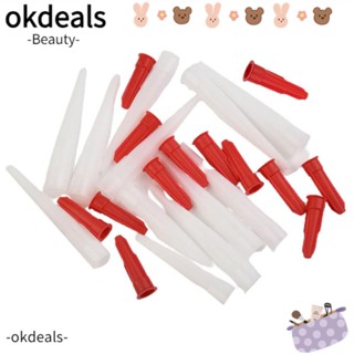 OKDEALS หัวปืนยิงไส้กรอก แบบพลาสติก 24 ชิ้น สําหรับปิดผนึก และถนอมอาหาร