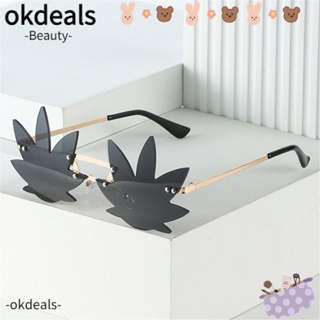 OKDEALS แว่นตากันแดด ไร้ขอบ เหมาะกับใส่ไปงานพรอม ปาร์ตี้ สําหรับผู้หญิง