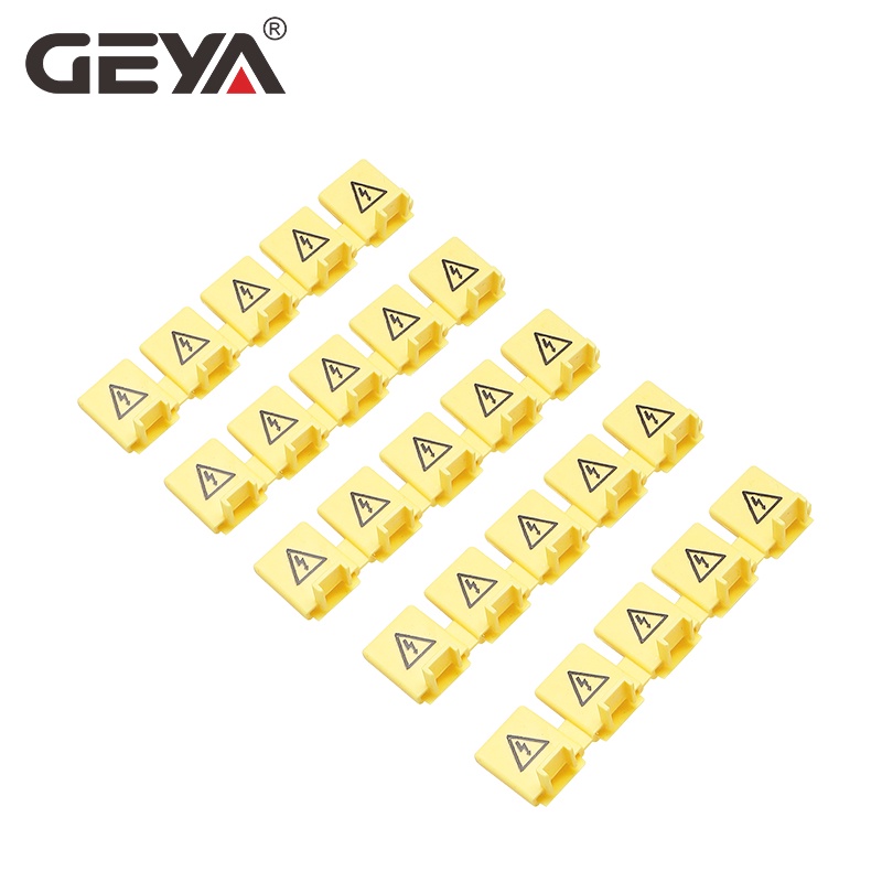 GEYA PIN TYPE ทองแดง Busbar Connector ฝาครอบป้องกันหวี Busbar จัดฟัน Terminal Caps 5 ฟัน