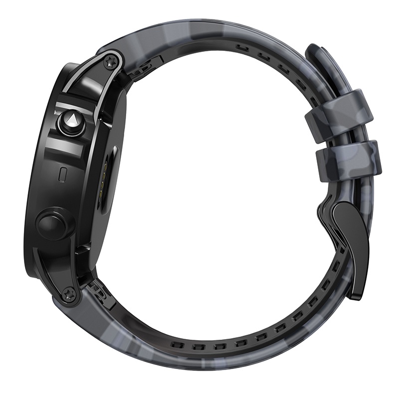 สายซิลิโคนCamouflage quick Releaseสร้อยข้อมือสําหรับGarmin Fenix 7 6 5 X Forerunner 965 935 945 745 Approach s60 s62 s70 47 มม.Instinct 2 Descent mk 1 2 i