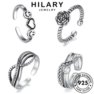 HILARY JEWELRY เครื่องประดับ แฟชั่น Silver เงิน แท้ ต้นฉบับ วินเทจ เครื่องประดับ เกาหลี 925 ผู้หญิง แหวน M043