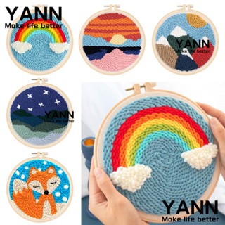 Yann ชุดปักครอสสติตช์ พร้อมสะดึง ลายดอกไม้ สำหรับใช้ในการเย็บปักถักร้อย แบบ Diy