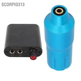 Scorpio313 ชุดปากกาสักโรตารีที่สมบูรณ์แบบแบบพกพา Liner Shader Tattoo Power Supply Kit สำหรับผู้เริ่มต้น 90‑265V