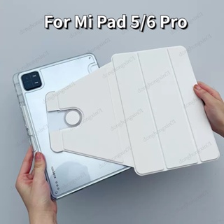 เคสโทรศัพท์มือถือ อะคริลิค ใส หมุนได้ พร้อมช่องใส่ปากกา สําหรับ Xiaomi Mi Pad 6 Pro 11 นิ้ว 6 2023 11 นิ้ว MiPad 5 5 Pro 11 นิ้ว