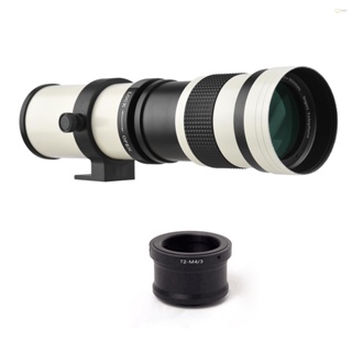 [พร้อมส่ง] เลนส์ซูมกล้อง MF Super Telephoto F/8.3-16 เมาท์ T2 420-800 มม. พร้อมแหวนอะแดปเตอร์เมาท์ M4/3 เกลียว 1/4 แบบเปลี่ยน สําหรับ Panasonic G9 GH5 II GX7 GX8 GX9 GX850 G90 G91 G