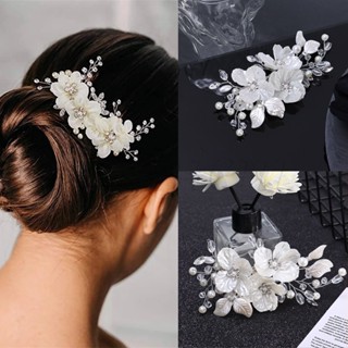 Pearl flower hair fork bridal wedding hair accessories