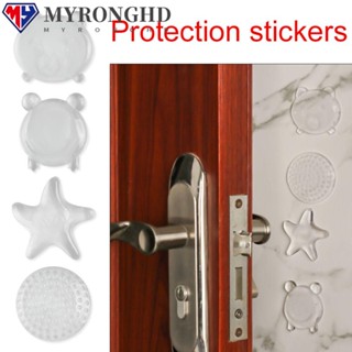 Myronghd สติกเกอร์ยางใส กันกระแทก สําหรับติดประตู
