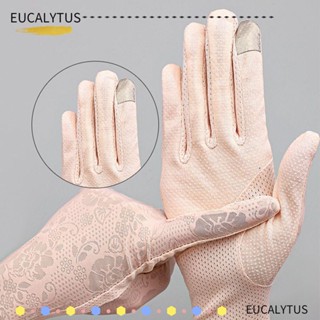 EUTUS ถุงมือขับรถ ผ้าลูกไม้ แบบบาง ระบายอากาศได้ดี แฟชั่นฤดูร้อน สําหรับผู้หญิง