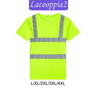 [Lacooppia2] เสื้อเชิ้ตแขนสั้น สะท้อนแสง แบบแห้งเร็ว มองเห็นได้ชัด เหมาะกับใส่ทํางานกลางคืน สําหรับผู้หญิง