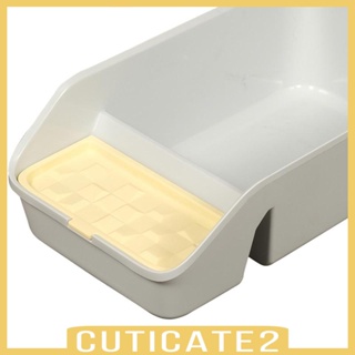 [Cuticate2] กระบะทรายแมว กึ่งปิด กันกระเด็น ขนาดใหญ่ สําหรับห้องน้ําแมว