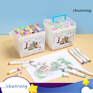 Chunrong ปากกามาร์กเกอร์ หัวคู่ อเนกประสงค์ สําหรับวาดภาพระบายสี 1 ชุด