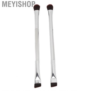 Meyishop Slanted Eyebrow Brush  Double Ended Eyeshadow Professional Cosmetic Tool Portable Soft Hair for Home Makeup Artist