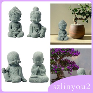 [szlinyou2] รูปปั้นพระพุทธรูปเรซิ่น ขนาดเล็ก สําหรับตกแต่งห้องนั่งเล่น รถยนต์