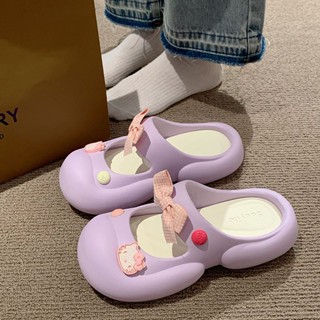 SELINE  รองเท้าแตะ รองเท้าแตะผู้หญิง crocs รองเท้าหัวโต รองเท้าผู้หญิง รองเท้าใส่ในบ้าน รองเท้าแตะผู้หญิงแฟชั่น สไตล์เกาหลี Unique สวยงาม รุ่นใหม่ B90H18T 37Z230910