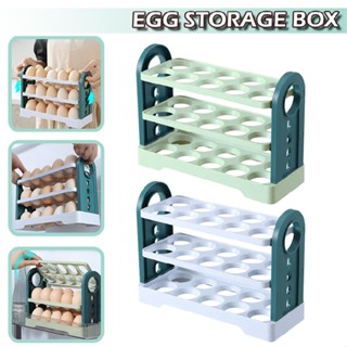 New Egg Storage Holder Stackable Refrigerator Egg Carrier Tray Kitchen Container