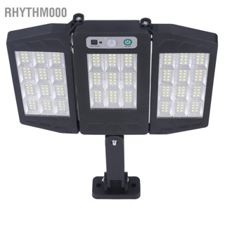 Rhythm000 264LED แผงโซลาร์เซลล์พร้อมรีโมทคอนโทรล 3 โหมดการทำงานโคมไฟส่องสว่างสำหรับถนนกลางแจ้ง