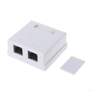 Yili อะแดปเตอร์แจ็ค 2 พอร์ต Cat6 Inline RJ45 2 พอร์ต RJ45