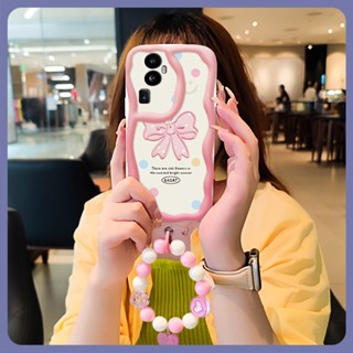 Love bracelet flower Phone Case For OPPO Reno10 Pendants luxurious Wave border Anti drop airbag For Girls Liquid silicone