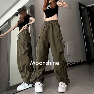 Moon  กางเกงขายาว คาร์โก้ กางเกง เชือกอเมริกันคลาสิค Cargo pants 2023 NEW ทันสมัย Stylish สไตล์เกาหลี fashion A93L6YL 36Z230909