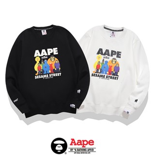 เสื้อกันหนาว พิมพ์ลายการ์ตูน Sesame Street Joint Aape