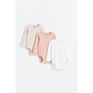 H&amp;M  Girl 3-pack ribbed bodysuits 0993598_13