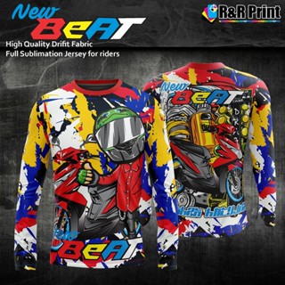 เสื้อกีฬาแขนยาว ลาย v2 honda beat full sublimation jersey สไตล์ไทย สําหรับผู้ขับขี่จักรยาน yamaha