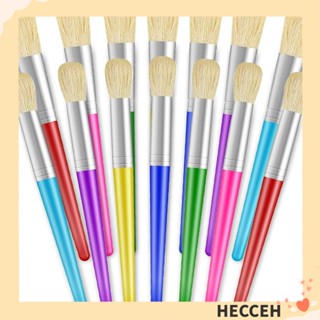 Hecceh แปรงทาสี พลาสติก ทรงกลม ขนาดใหญ่ 7 นิ้ว 8 สี สําหรับเพ้นท์อะคริลิค 16 ชิ้น