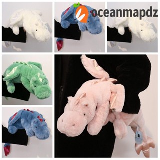 Oceanmapdz ตุ๊กตาไดโนเสาร์นอนยาว สีเขียว พร้อมปีก ตุ๊กตามังกรขนปุย ขนาด 90 ซม. สําหรับตกแต่งบ้าน