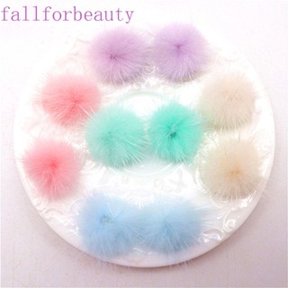 Fallforbeauty ต่างหูขนมิงค์นุ่ม ปอมปอม 30 มม. DIY