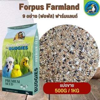 ธัญพืชรวม Farmland Forpus อาหารธัญพืช 9 อย่าง ฟาร์มแลนด์ (แบ่งขาย 500G / 1KG) อาหารนกหงยกษ์ เลิฟเบิดร์ ฟอพัส