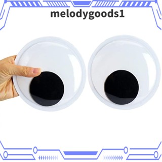 Melodygoods1 ตากระดิก มีกาวในตัว ขนาดใหญ่ 5.9 นิ้ว สีขาว ดํา สําหรับตกแต่งปาร์ตี้ 6 ชิ้น