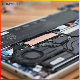 ❤ Domybest ฮีทซิงค์ระบายความร้อน M.2 SSD พร้อมแผ่นซิลิโคน M.2 NVME SSD สําหรับแล็ปท็อป M2 2242 2280