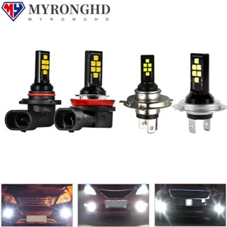 Myronghd ไฟตัดหมอก LED 80W 2525 H8 H7 H11 H4 9005 9006 DRL สําหรับรถยนต์