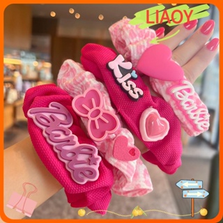 Liaoy ยางรัดผมหางม้า แบบยืดหยุ่น สีพื้น อุปกรณ์เสริม สําหรับตุ๊กตาบาร์บี้