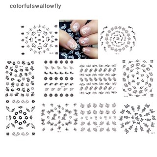 Colorfulfulswallowfly สติกเกอร์ ลายดอกไม้ 3D สําหรับติดตกแต่งเล็บ 30 แผ่น COD