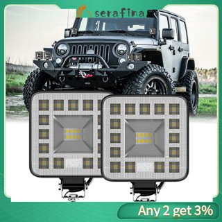 Rf อะไหล่ไฟหน้ารถยนต์ Led 19 ดวง 57w 6500k 1800lm ทรงสี่เหลี่ยม ขนาดเล็ก 2 ชิ้น