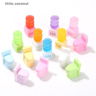 [little.coconut] โมเดลชักโครก ขนาดเล็ก สําหรับตกแต่งบ้านตุ๊กตา