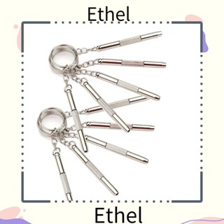 Ethel1 ชุดไขควงโลหะ พลาสติก ขนาดเล็ก แบบพกพา 3 in 1 พร้อมพวงกุญแจ ไขควง กุญแจ โทรศัพท์มือถือ เครื่องประดับ แว่นตา