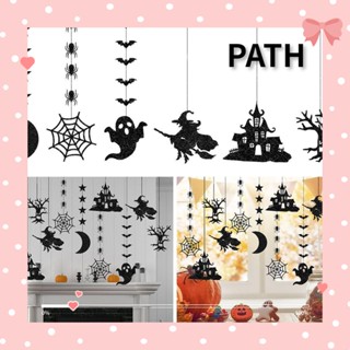 Path แบนเนอร์แขวน ลายผีกะโหลก ฮาโลวีน DIY สําหรับแขวนตกแต่งประตูบ้าน ปาร์ตี้