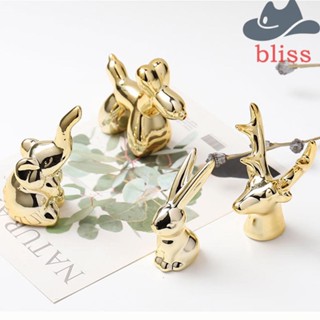 Bliss ฟิกเกอร์เซรามิค รูปสัตว์ สีทอง สําหรับตกแต่งห้อง