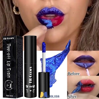 Fit Colors Peel-Off Lip Stain Matte Velvet Lip Tinted ลิปสติกฉีกขาดมีให้เลือก5สี MOLISA MOLISA