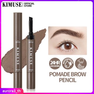 【พร้อมส่ง】 Kimuse Eyebrow Cream Gel With Brush 2 In 1 Pomade Brow Pencil Long-last &amp; Waterproof Brow Makeup Brow Stamp