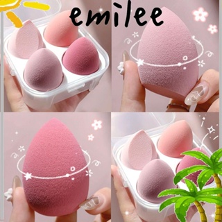 Emilee พัฟฟองน้ําแต่งหน้า หลายรูปทรง สําหรับแป้งผสมรองพื้น แห้ง และเปียก 4 ชิ้น