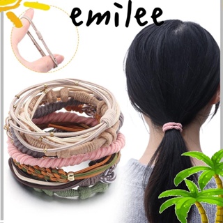 EMILEE ยางมัดผมหางม้า แบบหนา หลากสี สไตล์โบโฮ ให้เป็นของขวัญ สําหรับผู้หญิง