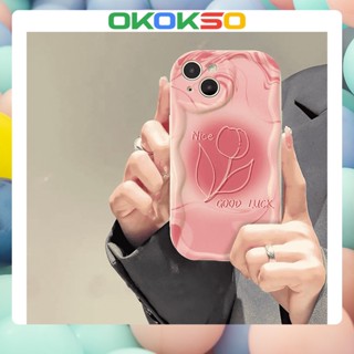 [OKOKSO] เคสมือถือ แบบนิ่ม ลายการ์ตูนทิวลิป กันกระแทก สําหรับ OPPO Reno9 Reno8 Reno7pro reno6 7z 8T 5 R17 A9 2020 4Z 5G F11 A31 A3S A78 A77