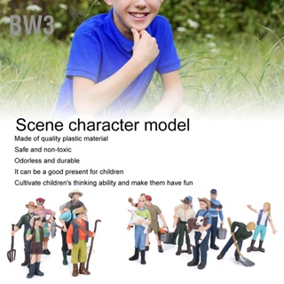 BW3 16 pcs จำลองฟาร์มตัวละครชุด Farmer Miniature ของเล่นรูปของเล่นเพื่อการศึกษา