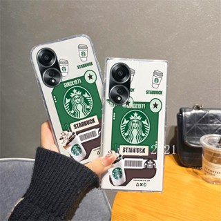 พร้อมส่ง ใหม่ เคสโทรศัพท์มือถือแบบนิ่ม ใส ลายกาแฟน่ารัก ยอดนิยม สําหรับ OPPO A38 4G 2023 A38 4G